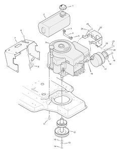 Part Location Diagram of 690442Z Murray Stack Pulley Assembly